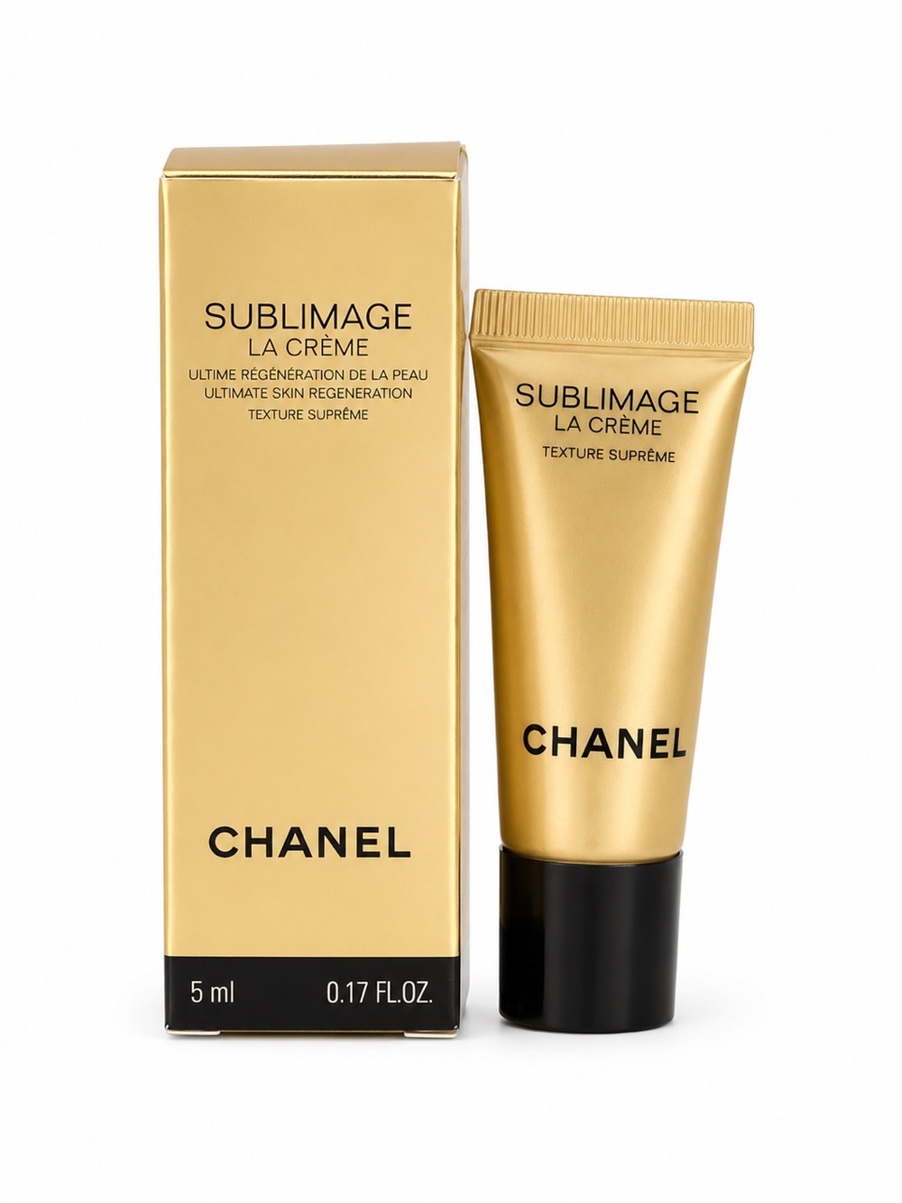 CHANEL Sublimage La Crème Travel Tube - Gold & Black
